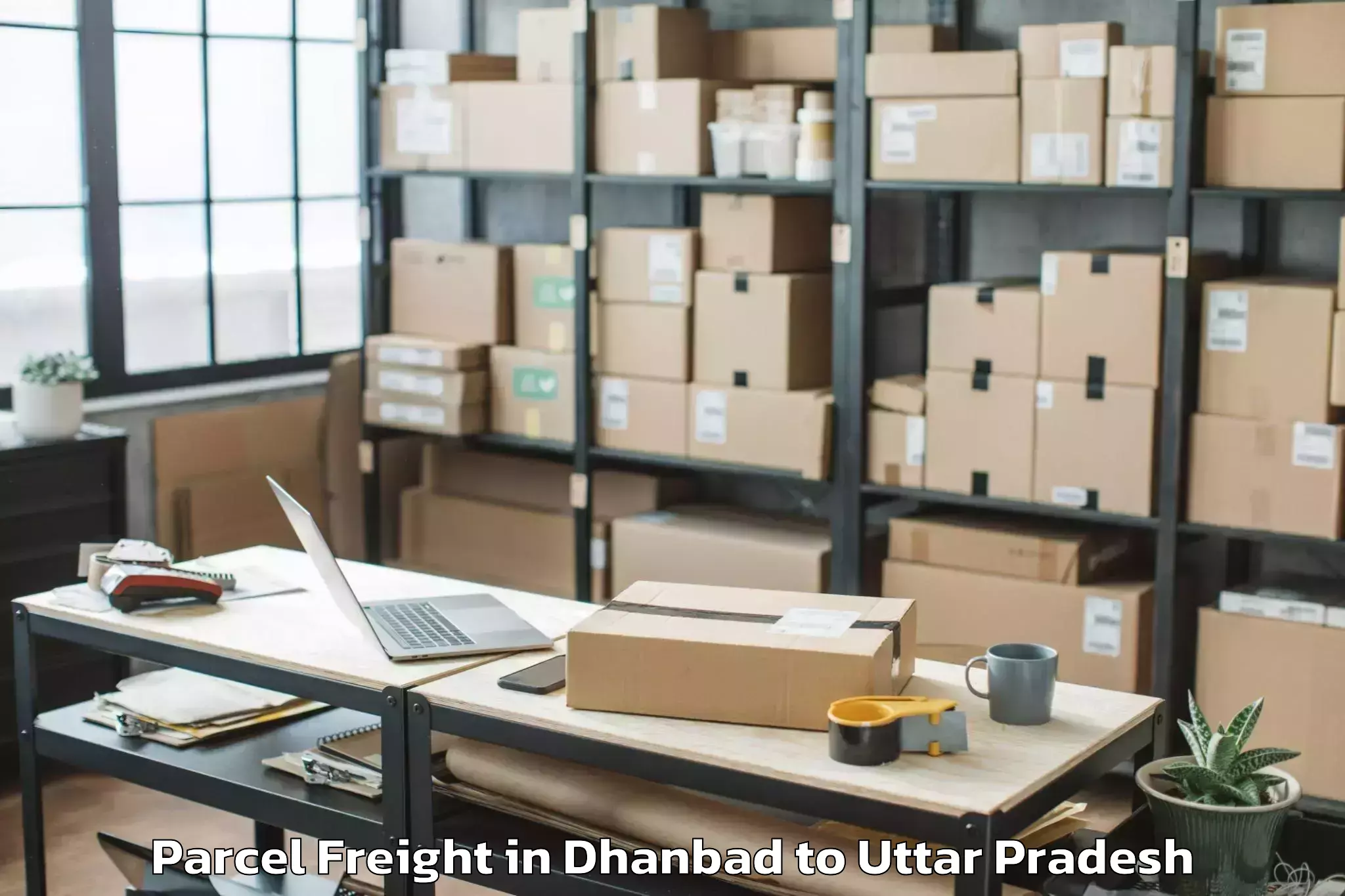 Comprehensive Dhanbad to Kumarganj Parcel Freight